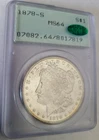 1878 S Morgan Silver Dollar PCGS MS-64 OGH Rattler CAC