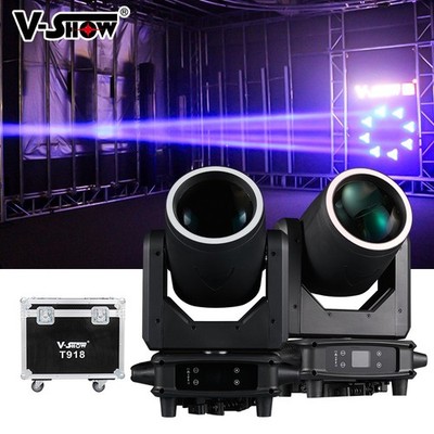 V-Show 2pcs with case 80W Super Beam Moving Head Stage DJ Light with Halo Effect