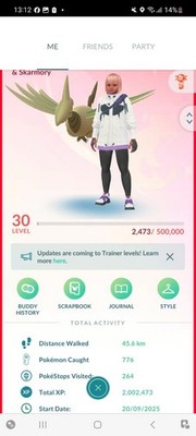 Pokemon Go (Stufe 30) Shiny Skarmory (50 Shinys)