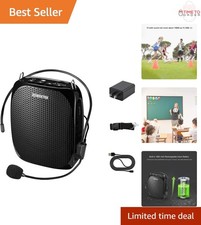 Mini Voice Amplifier Portable Rechargeable Clip On Wireless with Microphone