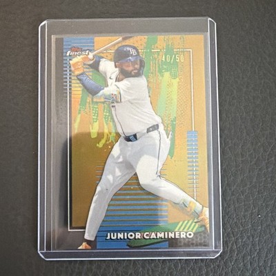 2026 Topps Finest Junior Caminero True Gold Refractor /50 #47 Tampa Bay Rays SP