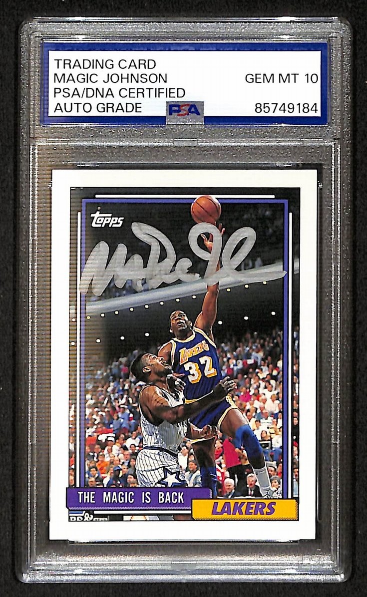 Magic Johnson 1992-93 Topps Signed/Autographed Card #54 PSA/DNA 10 BA205856