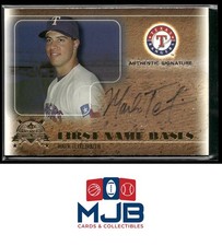 2005 Fleer National Pastime Mark Teixeira First Name Bases Gold #092/147 Auto