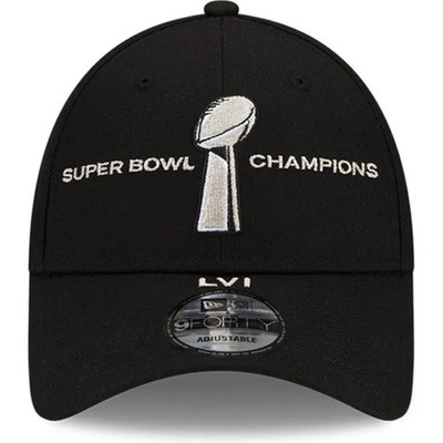 New Era LA Rams Super Bowl LVI Champions Parade 9Forty Black Hat OSFM - Neu