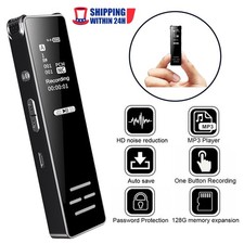 Professional HD Voice Recorder WAV Format Music Mode Speaker 3.5mm Earphone Jack