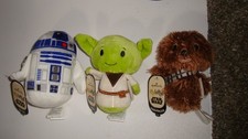 NEW Hallmark Star Wars Itty Bittys: R2D2, Yoda and Chewbacca 4" Lot Set of 3