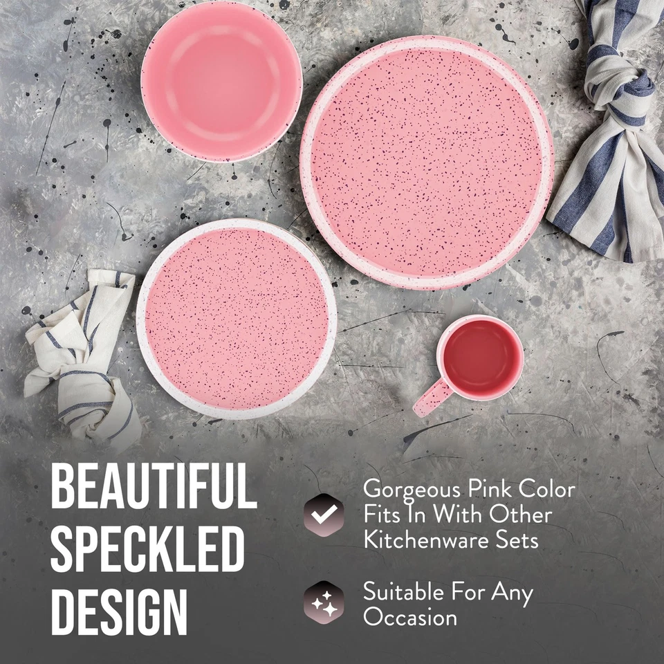 4 Pc Dinnerware Set - Service for 1 | Stoneware Dishes, Plate,Mug, Bowl Set |... - Image 3 of 4