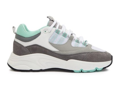 Cleens Aero Runners Sneaker mintgrün grau Wildleder Größe UK 9