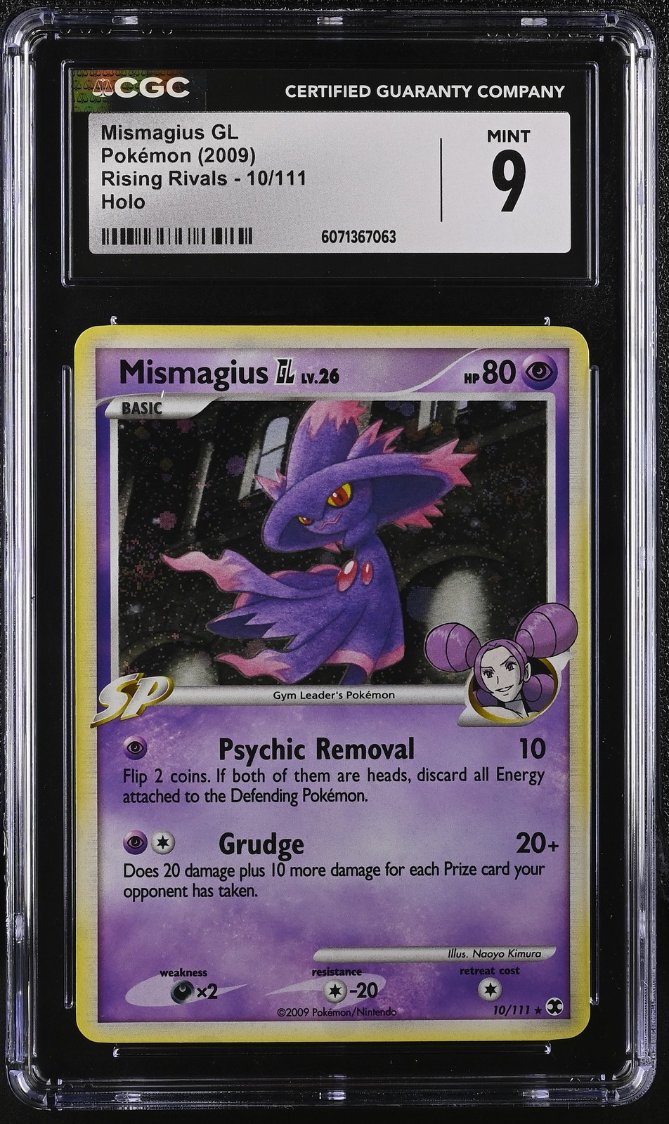 CGC 9 MINT Mismagius GL 2009 Rising Rivals 10/111 Holo Pokemon Card