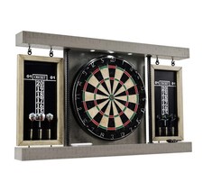 Prescott Bristle Dartboard Cabinet Set, Official Size Dart Board
