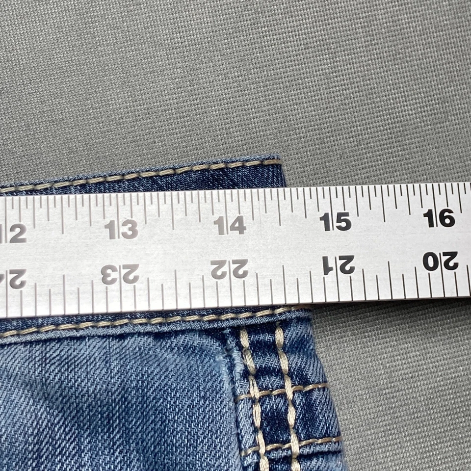 Cowgirl Up Jeans Womens 27 Blue Low Rise Bootcut Stretch Denim Western 29x33 - Image 4 of 4