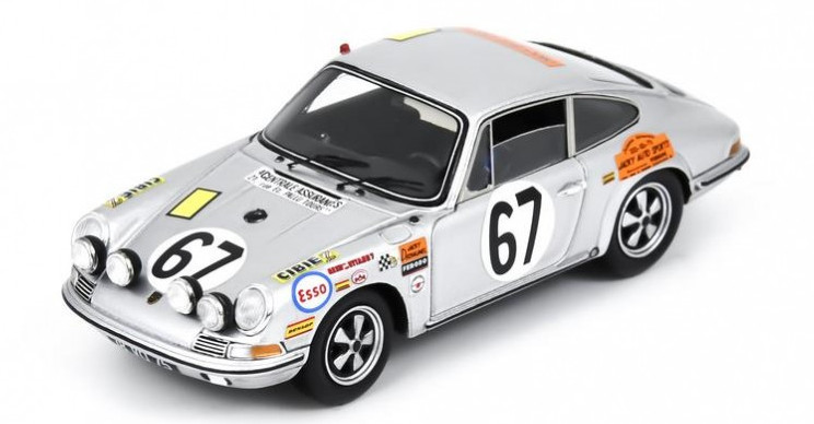 Porsche 911S Spark 1/43 miniature Le Mans 1969 en résine de haute précision