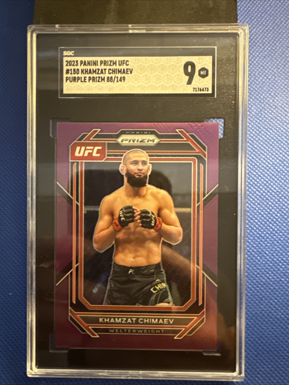 2023 Panini Prizm UFC Purple Prizm /149 Khamzat Chimaev #150