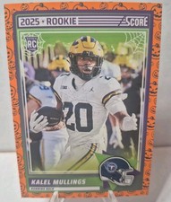 2025 Panini - Score Football Orange Pumpkins #62 - Kalel Mullings (RC) Titans