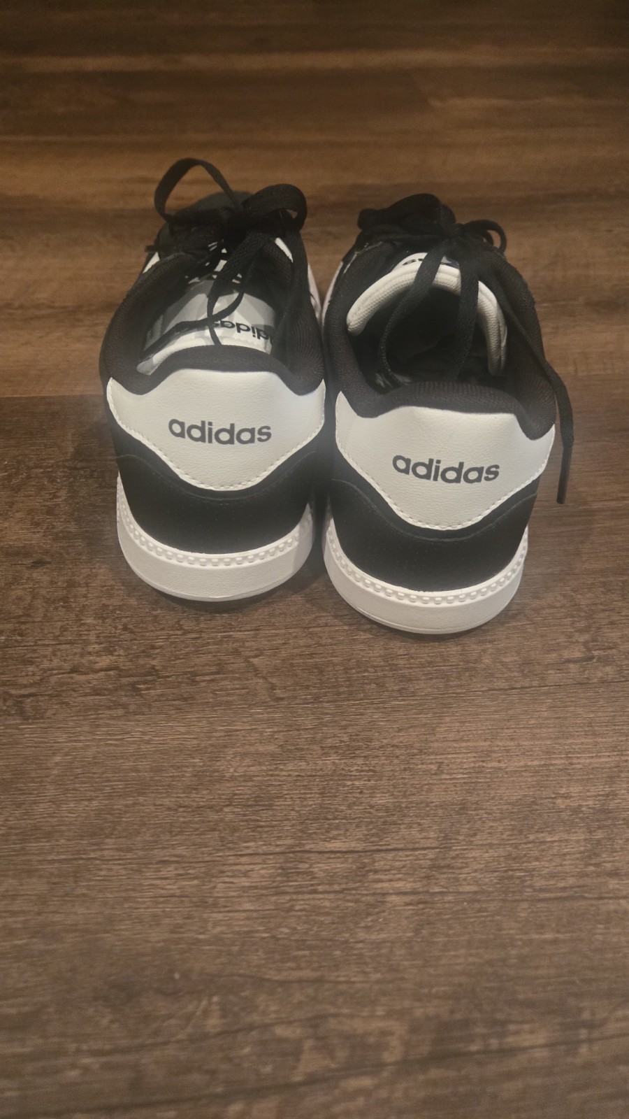 Adidas Black White Cloud Sneakers Women's US 8 thumbnail 3