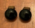 VTG Style Black Faceted Glass Mourning Necklace Gothic With Clip On Earrings — photo 5