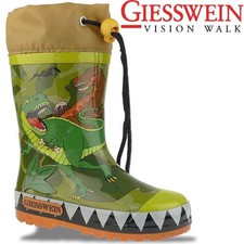 Giesswein ZEDERHAUS gefütterter Gummistiefel Dino grün Gr.20-24