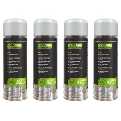 Autotek Ford Tectonic Silver schnelltrocknender Aerosol-Sprühlack 300 ml x4