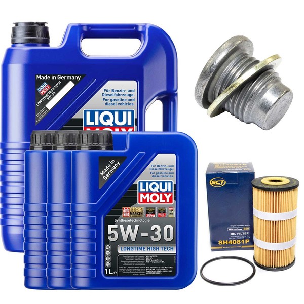 MotoröL Filter Set 5W-30 Liqui Moly 8 Liter + Schraube FüR Opel Movano Vivaro-image