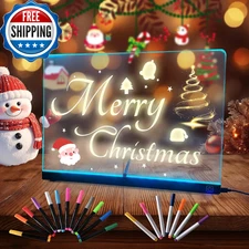 Jumbo 14 LED Note Board with Colors, 7 Colors Switch Led Drawing Board...