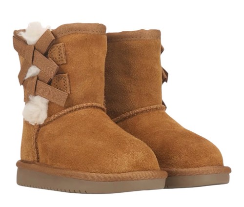Koolaburra By Ugg NEW Victoria Short Boots Chestnut Brown Toddler Girls 5