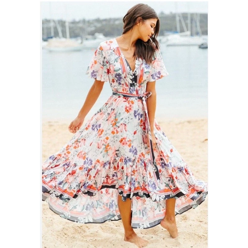 Y.A.S Floree Sleeveless Floral Mesh Maxi Dress | UK