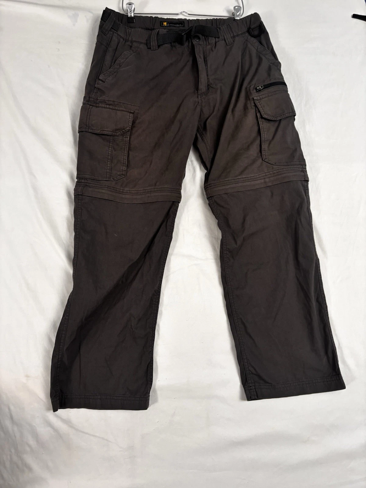 B.C. Clothing Convertible Cargo Hiking Pants Men Lx30 Gray Zip Off Outdoor