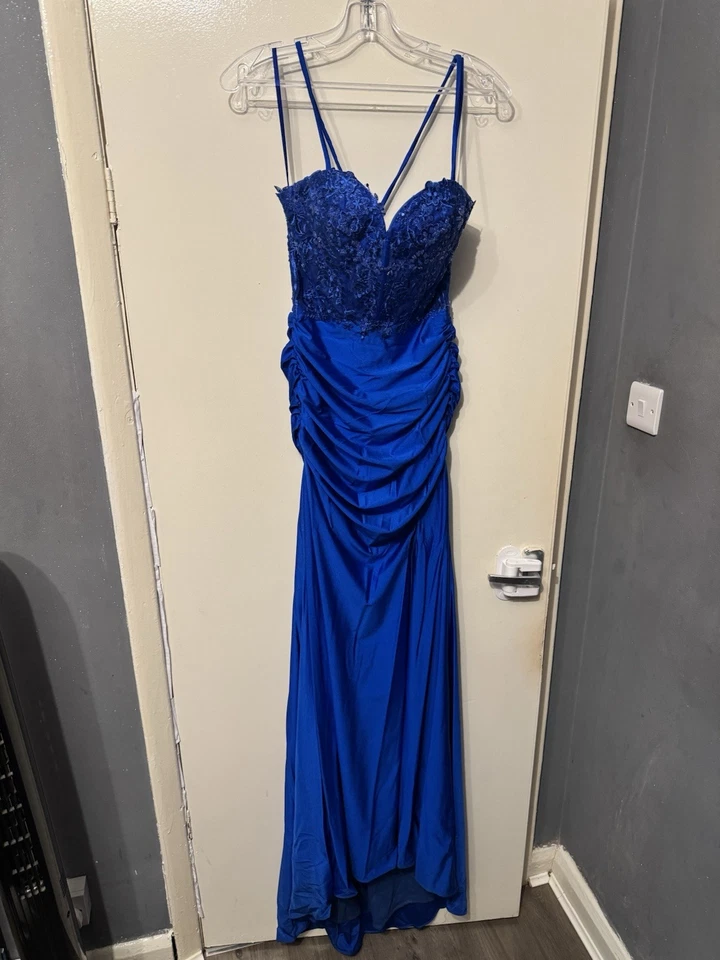 Blue prom dress. Size 6/8. Perfect condition. - Image 4 of 4