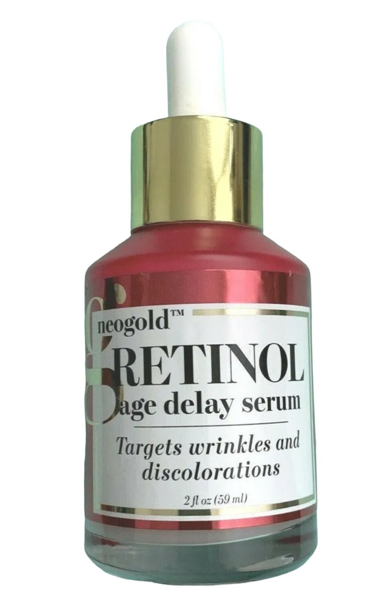 NEOGOLD RETINOL AGE DELAY SERUM 2 FL OZ TARGETS WRINKLES & DISCOLORATION