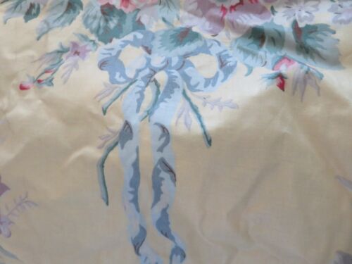 LARGE PC. Vintage Ralph Lauren Fabric Off the Bolt Never Used PINK ROSES & BOWS - Picture 8 of 17
