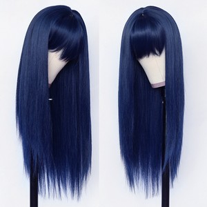 blue wig no bangs