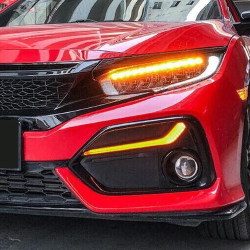 Luces antiniebla diurnas giratorias LED DRL lámpara 2017-2021 para Honda Civic Hatchback - Imagen 2 de 12