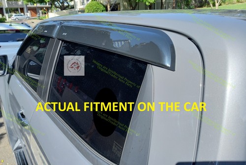 Weather Shields Window Visor Fits Mazda BT-50 TF DUAL CAB 07/20-2025 Tint Black - Picture 11 of 24