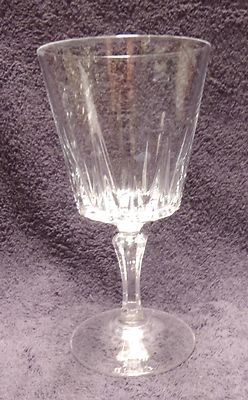 Cristal D'Arques-Durand Crystal Versailles Pattern Claret Wine Glass 6 3/8'' Tall