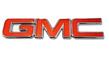 GMC NEW Rear trunk Tailgate Emblem badge name Nameplate Red Chrome 22884137 13"
