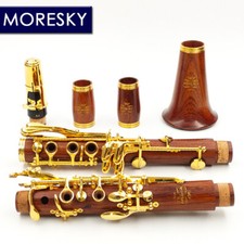 MORESKY Red Wood Professional Clarinet Bb Rosewood Clarinet Silvering keys