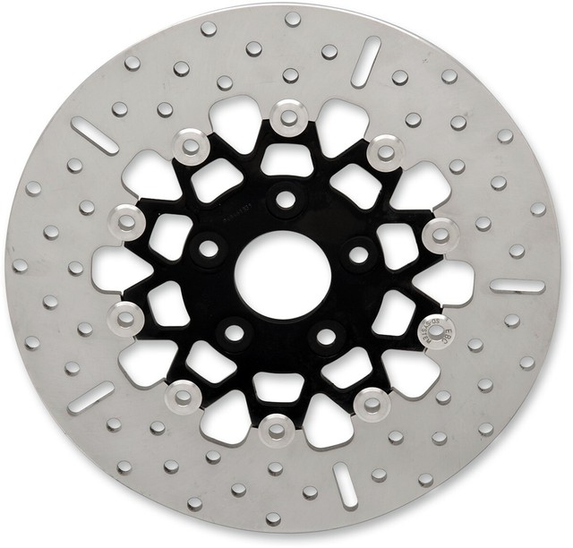 Black Chrome Floating Brake Rotor eBay