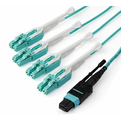 StarTech 3.28ft Fiber Optic Patch Duplex Network Cable - Aqua
