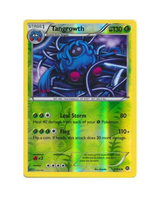 Pokemon - Tangrowth (2/114) - XY Steam Siege - Reverse Holo -  NM/M