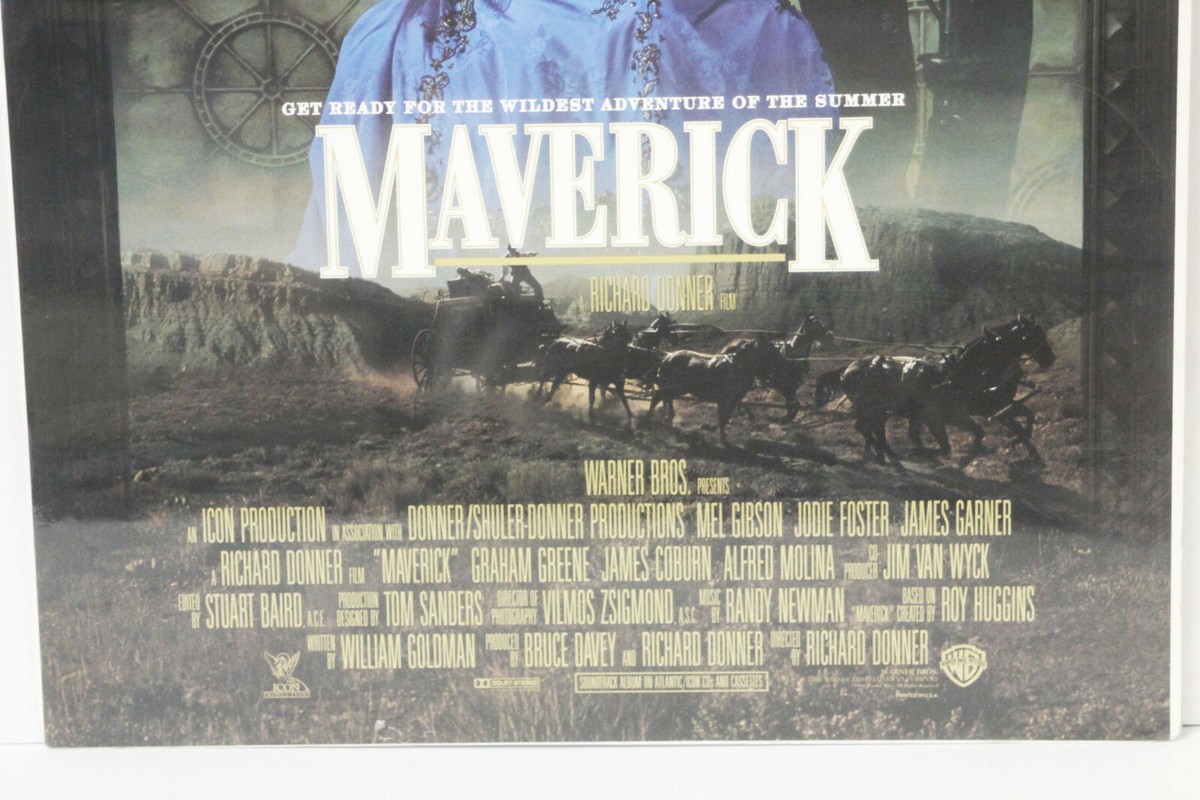 Maverick 1994 - Original Daybill Movie Poster Mel Gibson J. Garner