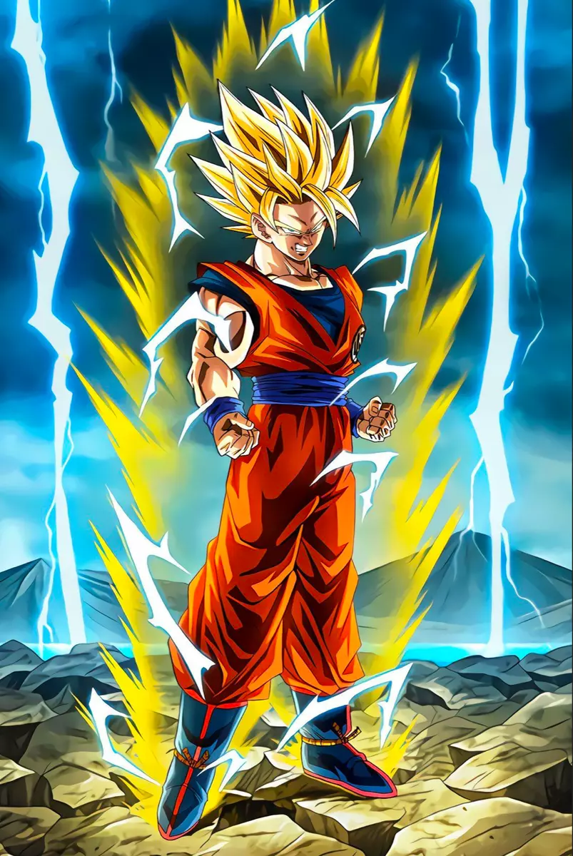 Dragon Ball Z Poster Goku SSJ3 and Vegeta SSJ2 12in x 18in Free Shipping