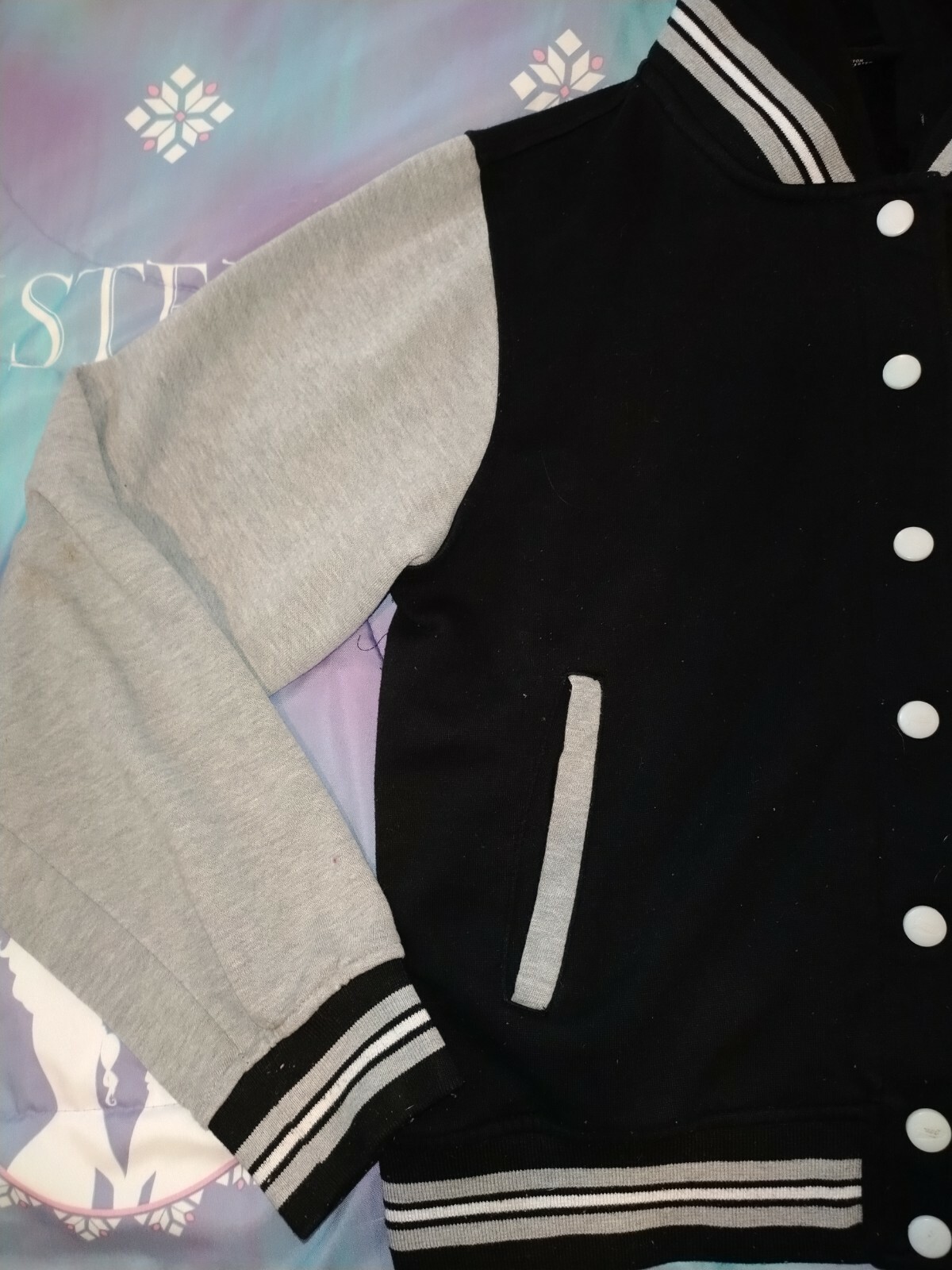 Riflessi Varsity Jacket Button Up Sweatshirt XL - image 2