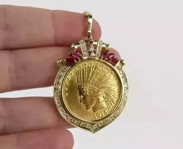 2Ct Round Lab Created Diamond Unique Pendant 14K Yellow Gold Plated Free Chain - Image 4 of 4