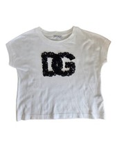 Dolce & Gabbana White Black Lace Logo T-Shirt & Graffiti Print Draw String Skirt