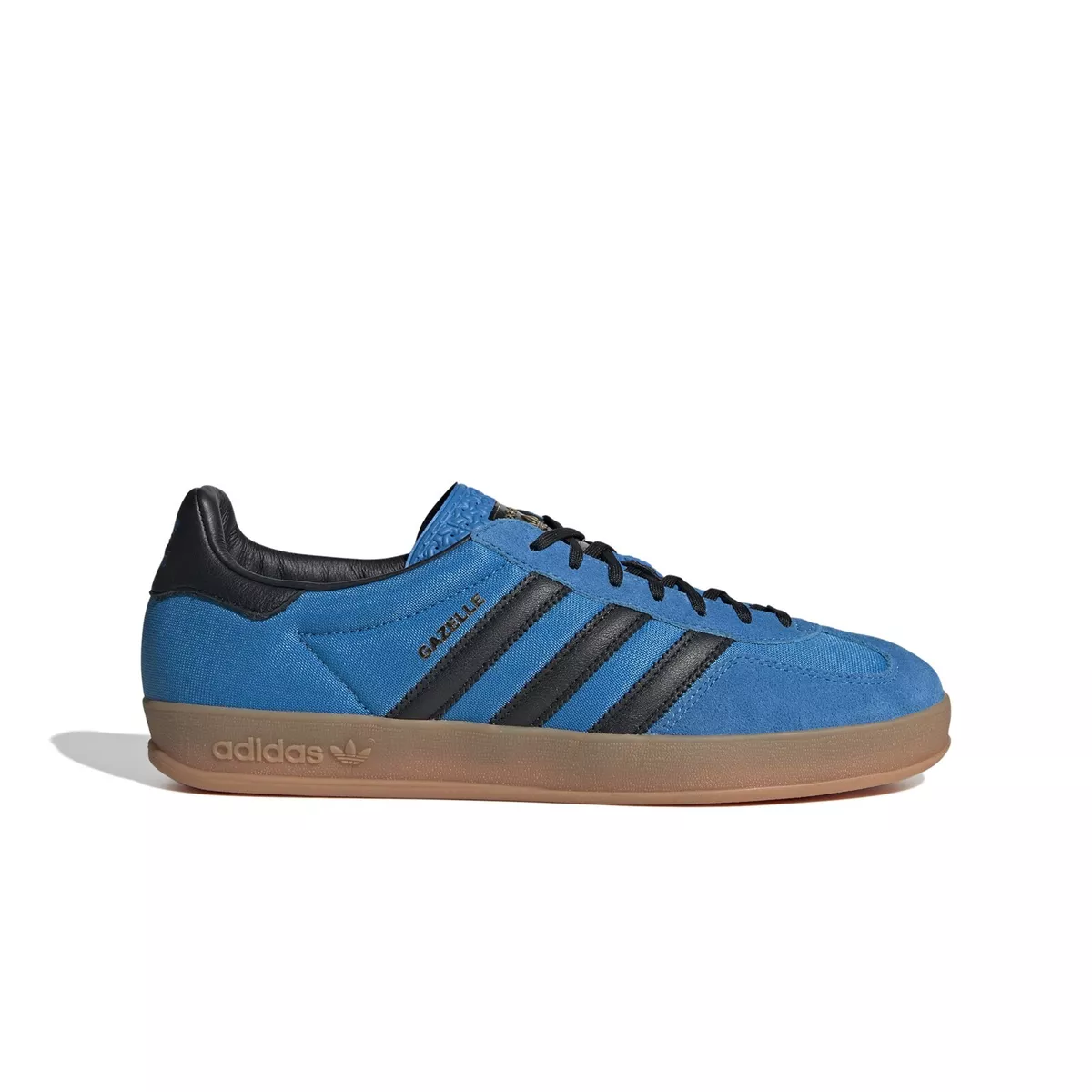 adidas originals gazelle trainers in black with gum sole