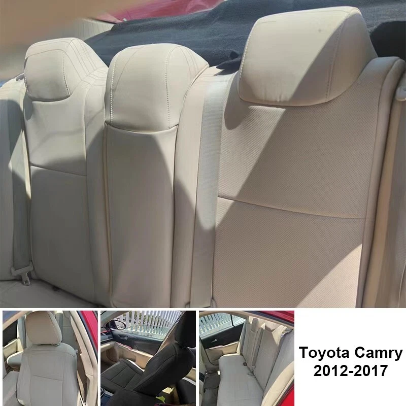 PARA TOYOTA CAMRY MOTOPTES 2012-2017 FUNDAS DE ASIENTO DE COCHE PERSONALIZADAS CUERO IMPERMEABLE Foto 2 de 4