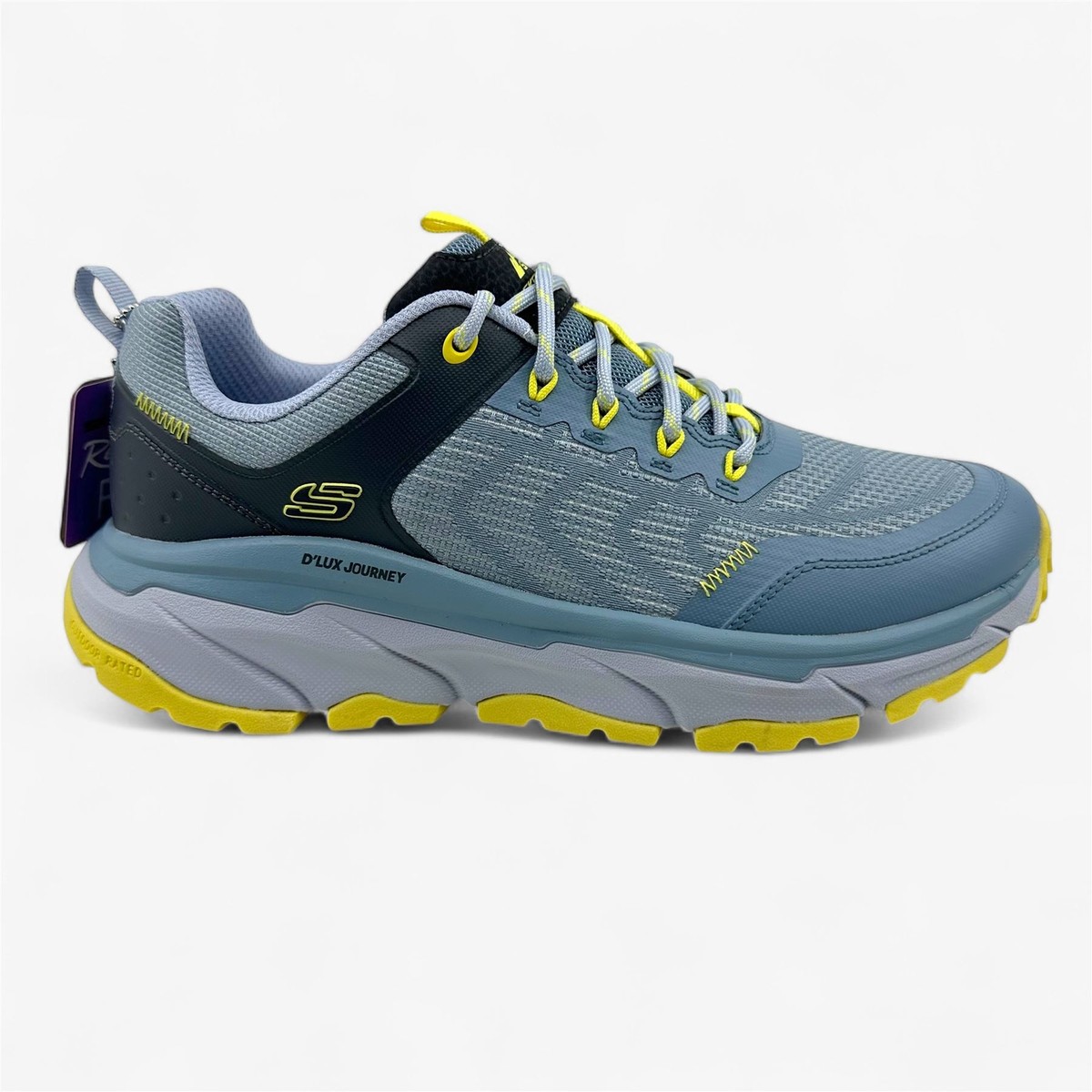 Skechers D'Lux Journey Marigold Blue Yellow Womens Athletic Sneaker