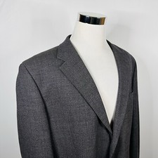 Pronto Uomo Couture 48L Sport Coat 100 Lambswool Gray Plaid Two Button Lined