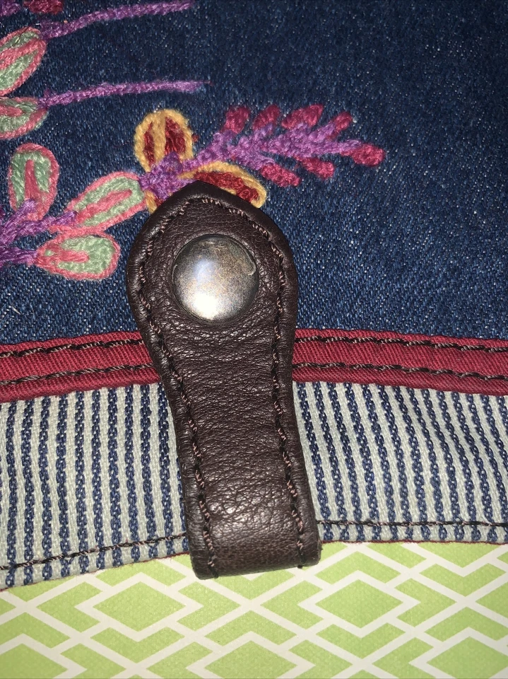 Lucky Brand 手包腕带钱包牛仔刺绣波西米亚带皮革表带 — 第 4/4 张图片