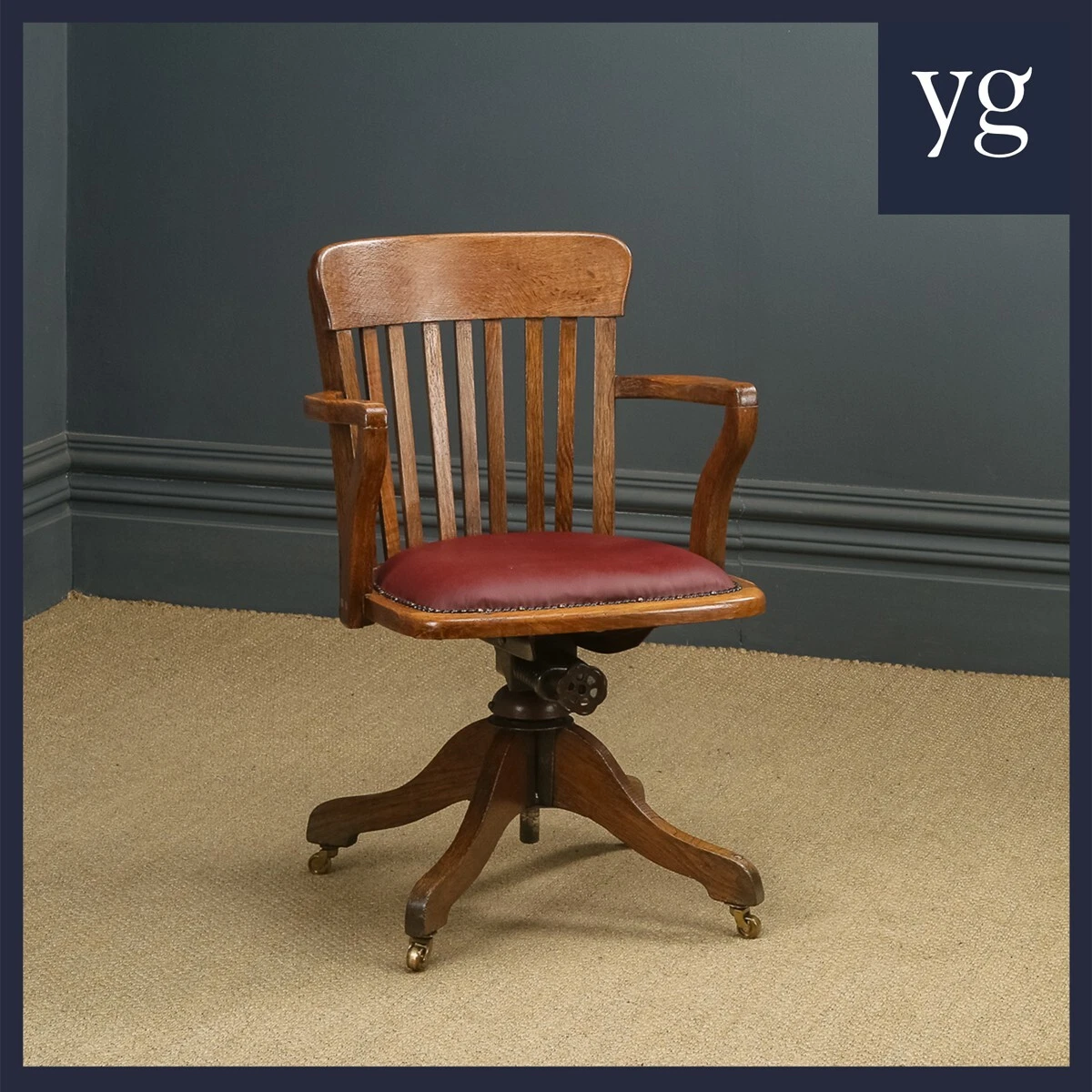 Wooden office sale chair with arms